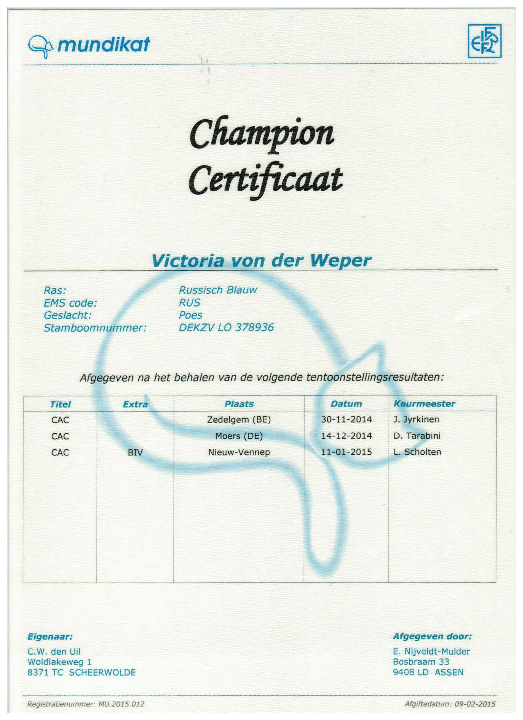 Kampioens certificaat Victoria von der Weper.jpeg